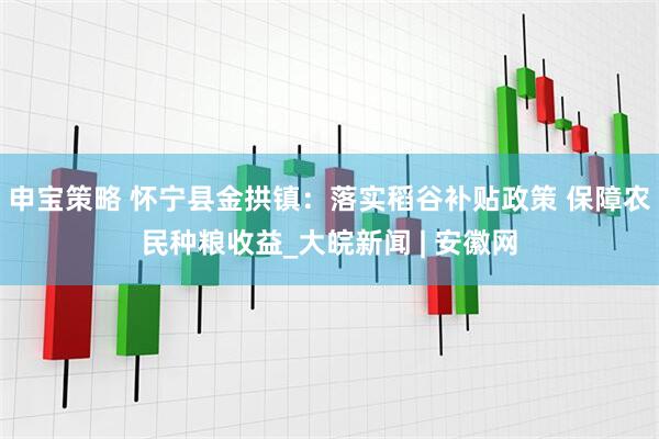 申宝策略 怀宁县金拱镇：落实稻谷补贴政策 保障农民种粮收益_大皖新闻 | 安徽网